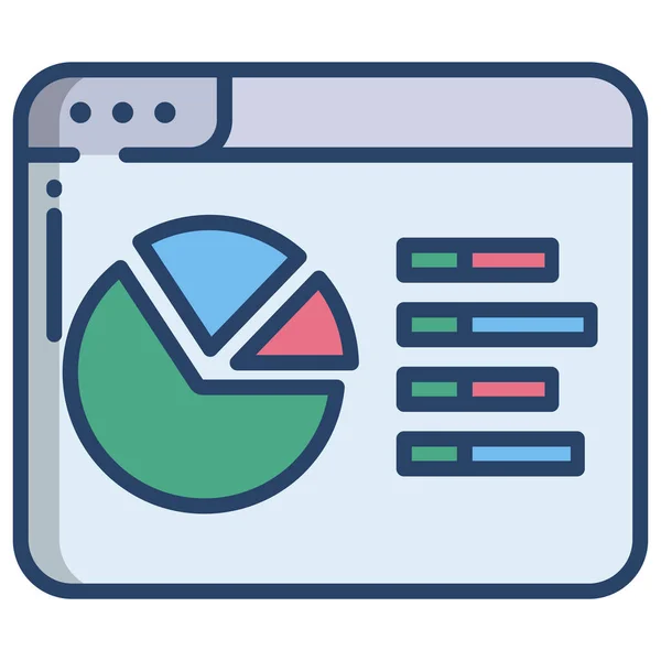 Simple Vector Icon Illustration Analysis — Stock Vector