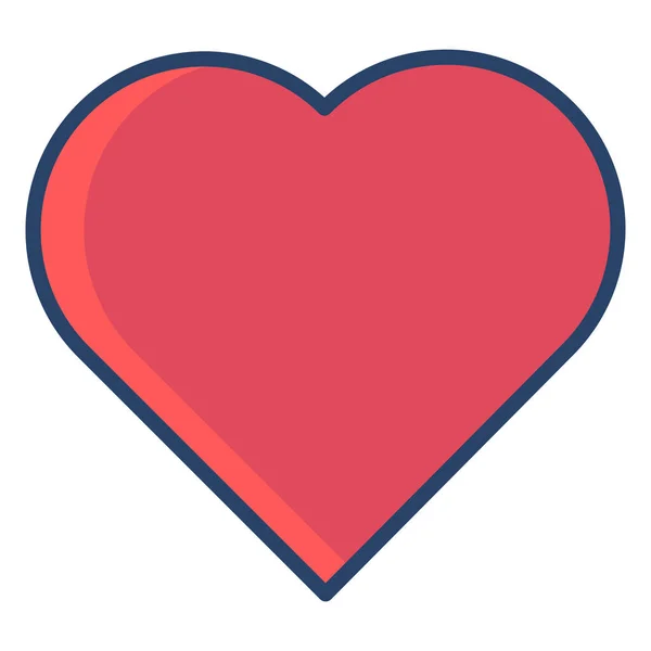 Corazón Icono Web Ilustración Simple — Archivo Imágenes Vectoriales