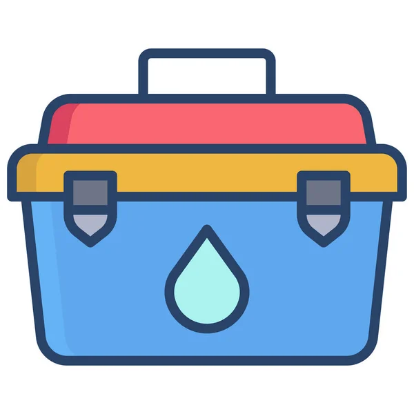 Caja Herramientas Icono Vector Ilustración — Vector de stock