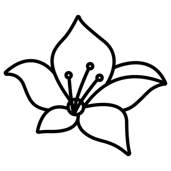 Vektor Illustration Der Einfachen Blume — Stockvektor