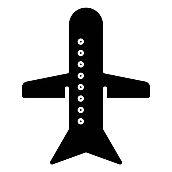 Ilustración Vectorial Del Icono Del Avión — Archivo Imágenes Vectoriales