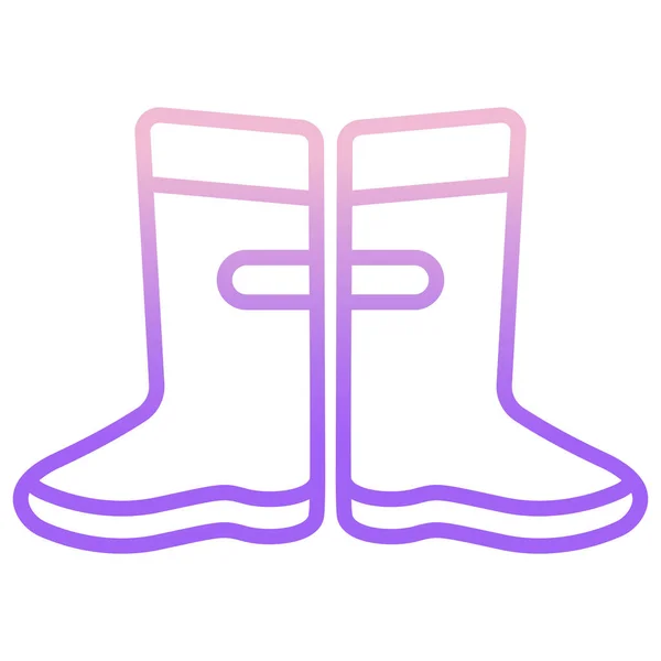 Botas Icono Web Ilustración Simple — Vector de stock