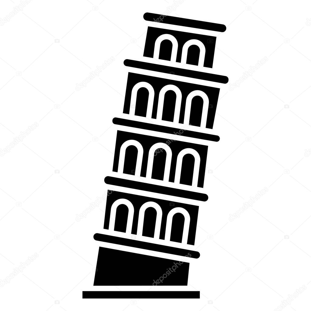 pisa cathedral icon. travel symbol. vector illustration
