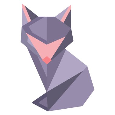 Tilki. Web simgesi basit illüstrasyon