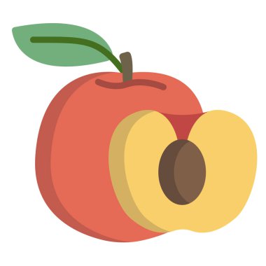 Elma. Web simgesi basit illüstrasyon