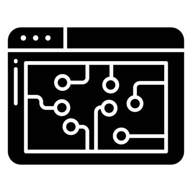 Web sitesi simgesi, vektör illüstrasyonu 