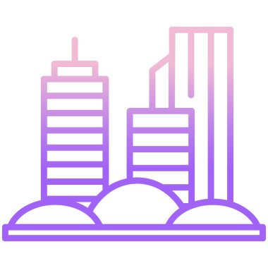 Bina. Web simgesi basit illüstrasyon