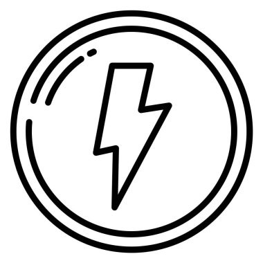 güç simgesi, vektör illüstrasyonu