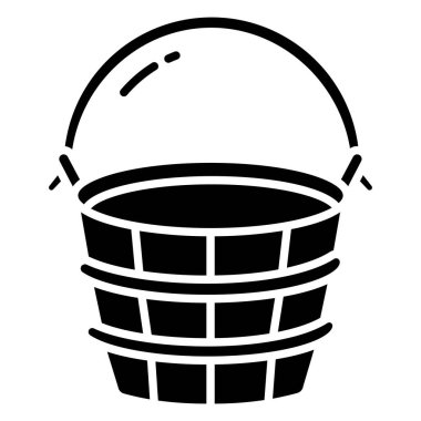 Sauna Tahta Kova ikonu. Basit resimleme