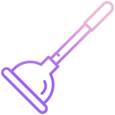 Süpürge. Web simgesi basit illüstrasyon