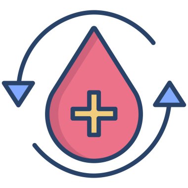 Kan damlası. Basit resimleme