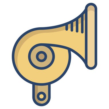 Basit vektör simgesi, hoparlör çizimi