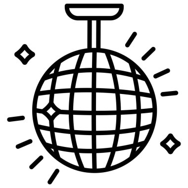 Retro Lights. Web simgesi basit illüstrasyon