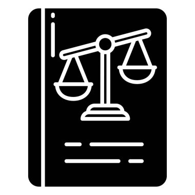 hukuk ve adalet vektörü simgesi modern basit ve minimalist biçim