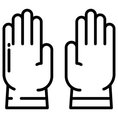 Eldiven. Web simgesi basit illüstrasyon 