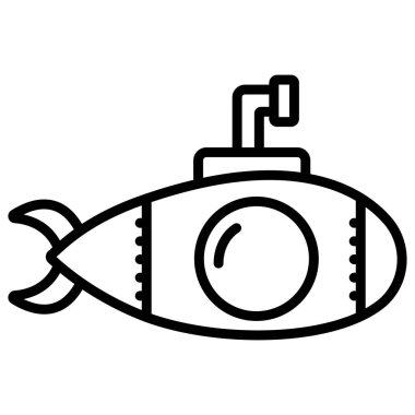 Basit vektör simgesi, Denizaltı illüstrasyonu