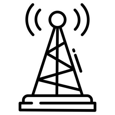 anten web simgesi, vektör illüstrasyonu 