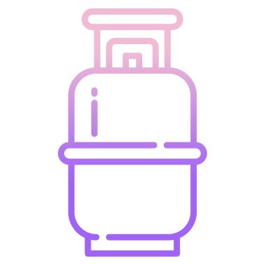 Gaz şişesinin basit vektör simgesi