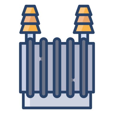 Transformer ağ simgesi basit vektör illüstrasyonu