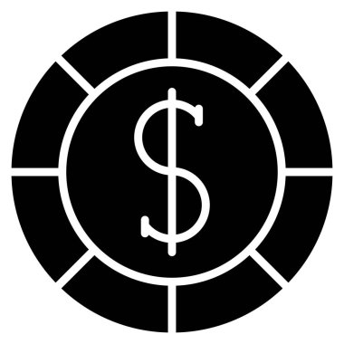 Para simgesi, vektör illüstrasyonu