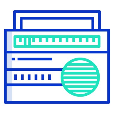 Radyo. Web simgesi basit illüstrasyon