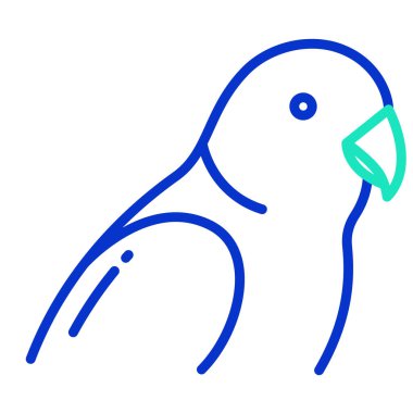 papağan web simge vektör çizim