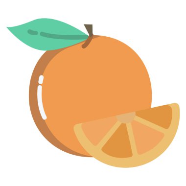 Turuncu. Web simgesi basit illüstrasyon