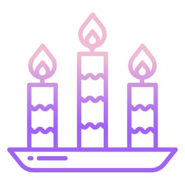 mor mum vektör simgesi