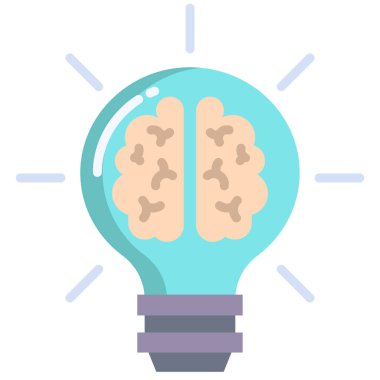 Beyin. Web simgesi basit tasarım