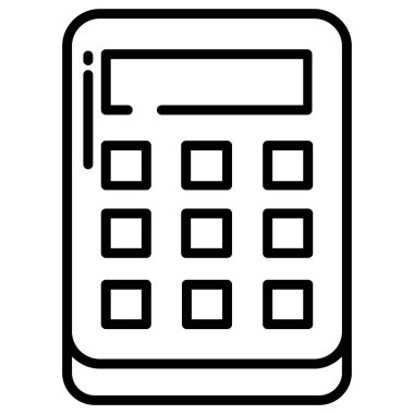 Hesap makinesi. Web simgesi basit illüstrasyon