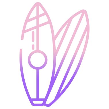 Sörf tahtası basit simgesi, vektör illüstrasyonu