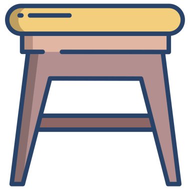 Basit vektör simgesi, Tabure illüstrasyonu