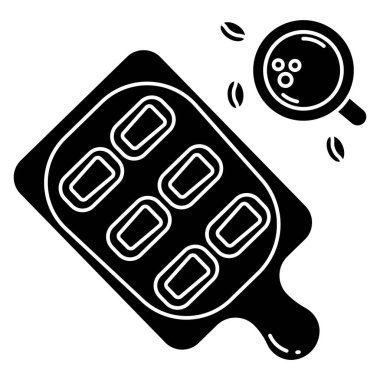 yiyecek ve Eclairs vektör simgesi