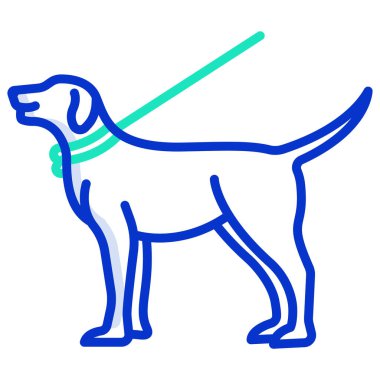 köpek ağı simgesi, vektör illüstrasyonu 