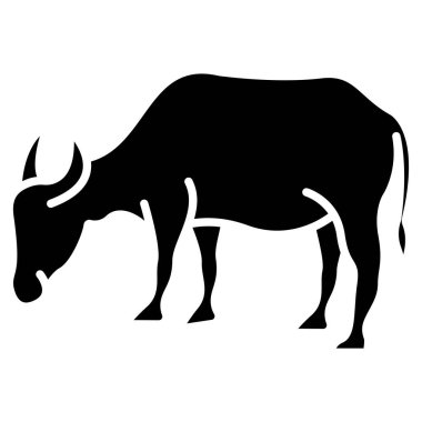 İnek siluetinin vektör çizimi