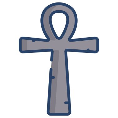 Basit vektör simgesi, Ankh çapraz çizimi 