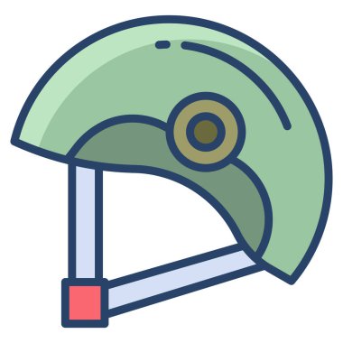 Güvenlik başlığı simgesi, vektör illüstrasyonu