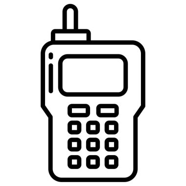 Telsiz talkie basit simgesi, vektör illüstrasyonu