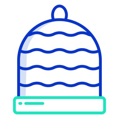 Noel topu ikonu vektör illüstrasyonu