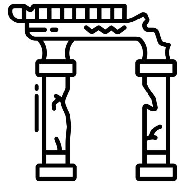 Bir meşalenin satır simgesinin vektör çizimi