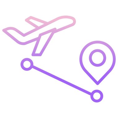 seyahat web simgesi basit vektör çizimi