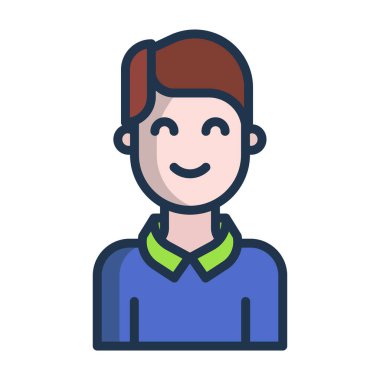 Man avatar simgesi vektör illüstrasyonu