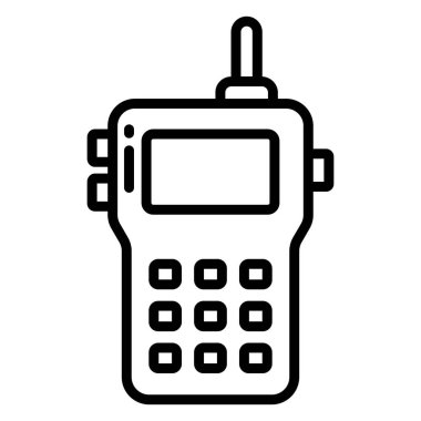 Telsiz talkie basit simgesi, vektör illüstrasyonu