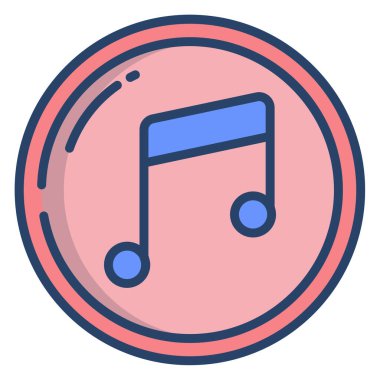 Müzik. Web simgesi basit illüstrasyon