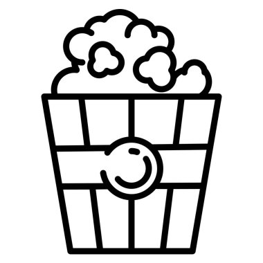 Patlamış mısır. Web simgesi basit illüstrasyon