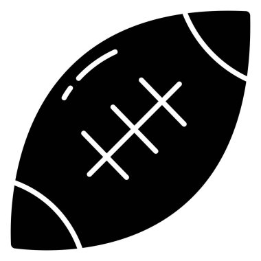 ragbi topu simgesi, vektör illüstrasyonu