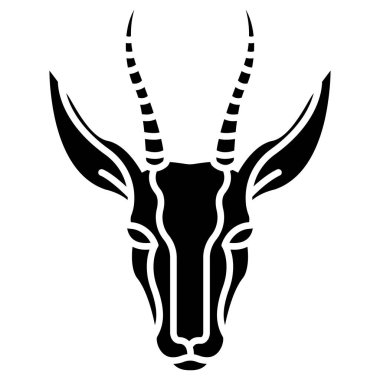 Gazel. Web simgesi basit illüstrasyon