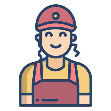 garson web simgesi basit vektör illüstrasyonu