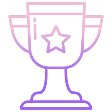 Kupa. Web simgesi basit illüstrasyon