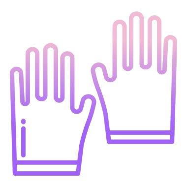 Eldiven. Web simgesi basit illüstrasyon 